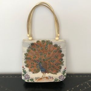 NWOT Golden Peacock Purse